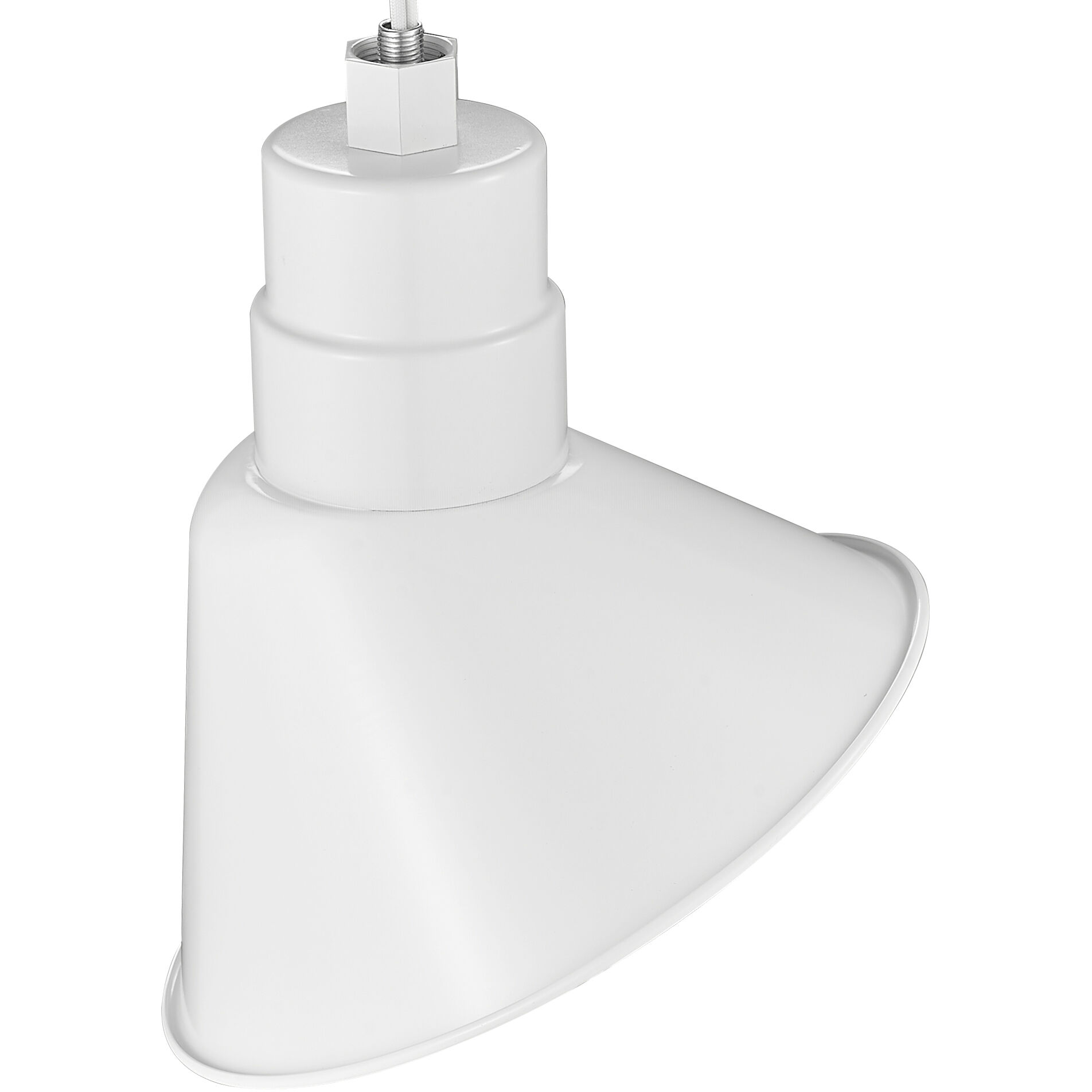 R Series White 10 inch Angle Shade